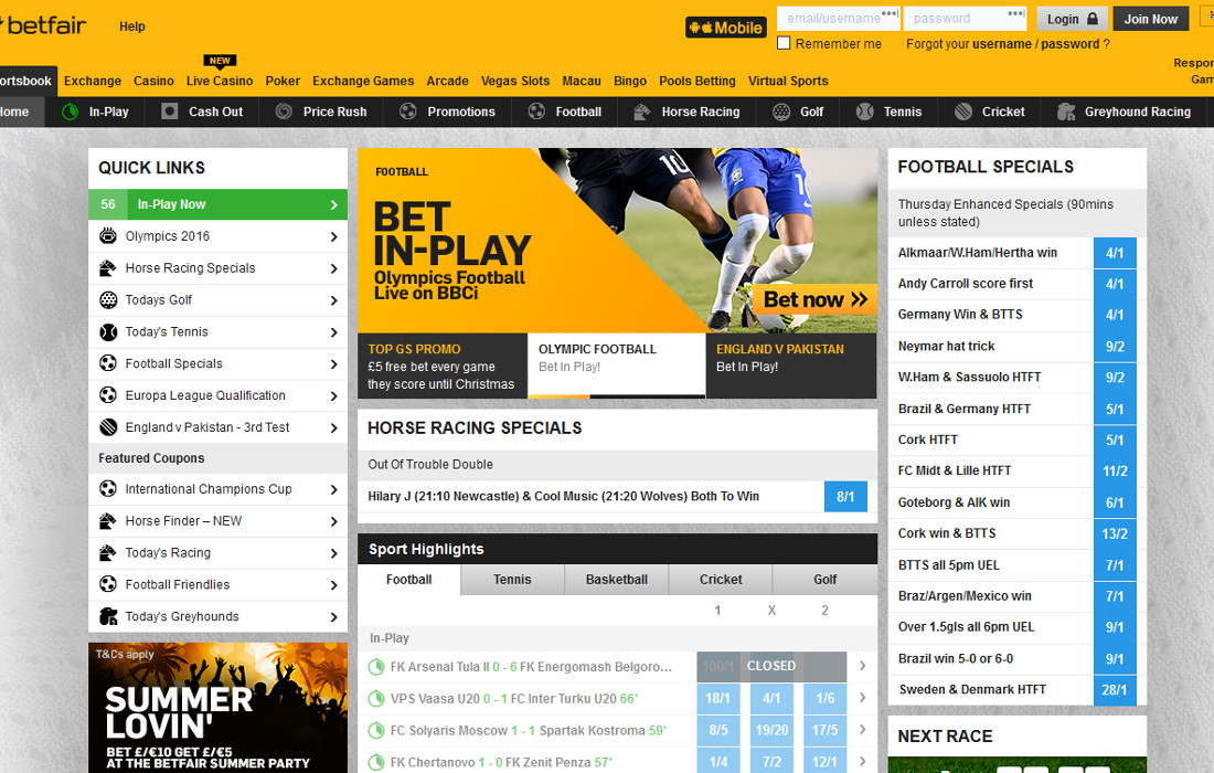 Betfair Homepage Betfair Homepage