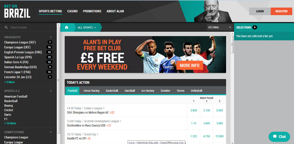 Bet on Brazil Sportspage