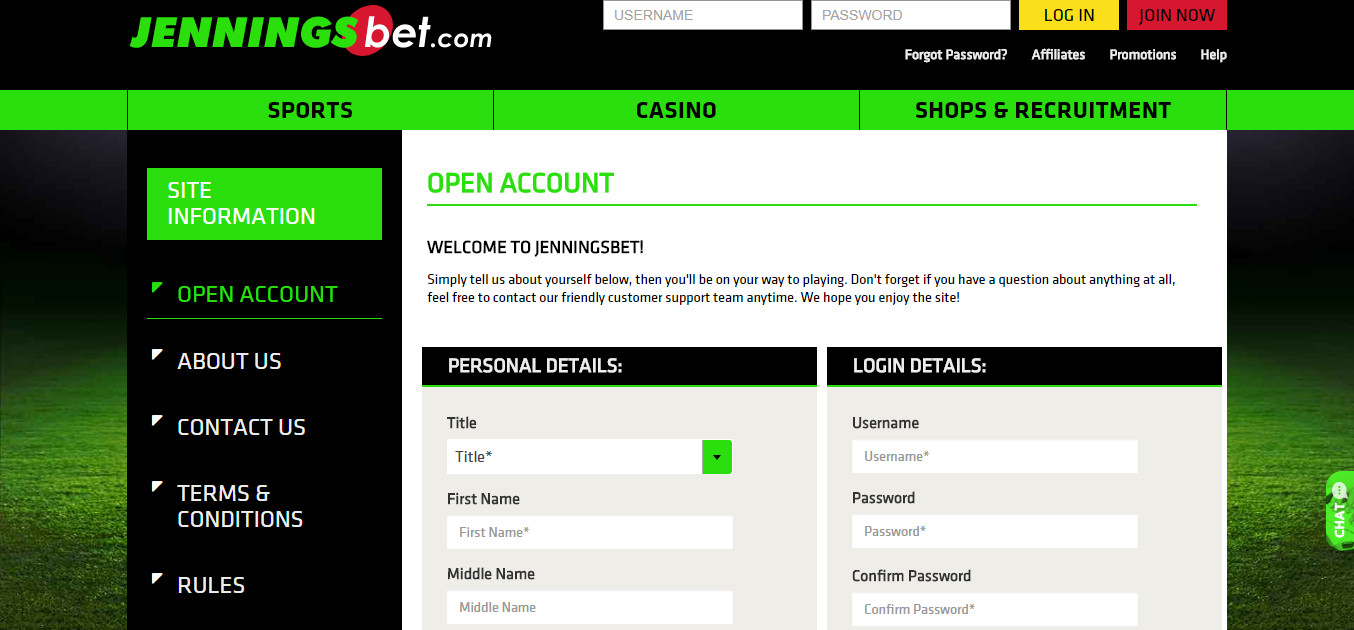 Jenningsbet Registration