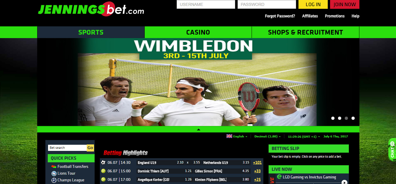 Jenningsbet Website