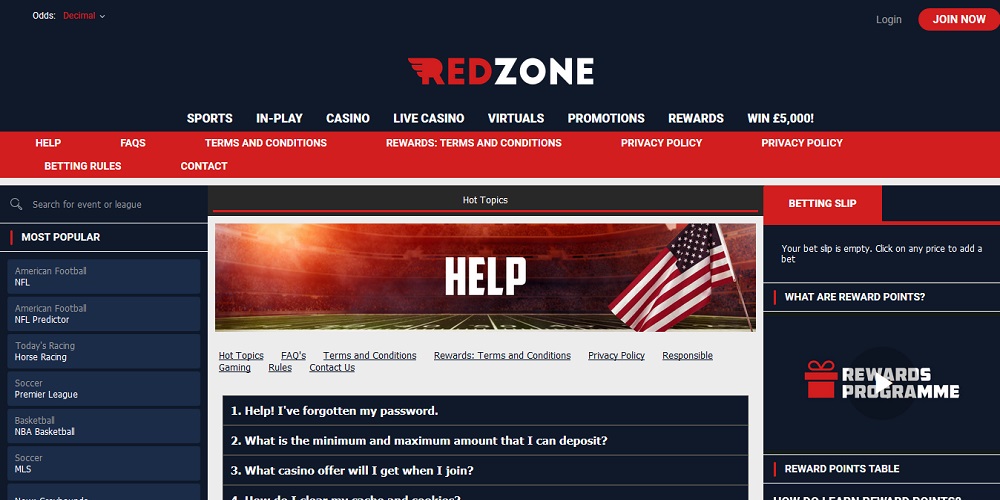 RedZoneSports Review - ukbookmakers.info