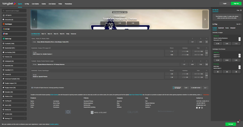 TonyBet Sportsbook Review TonyBet Sportsbook Review