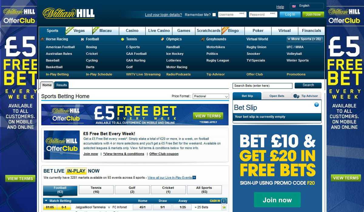 бк william hill зеркало